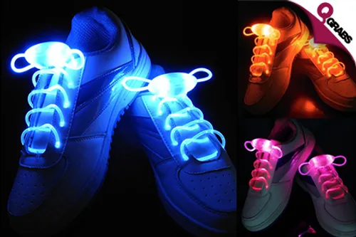 From QR29, Run Safer in the Dark with LED Shoelaces - Choose from Five Bright Colors! (Up to QR245 Value)